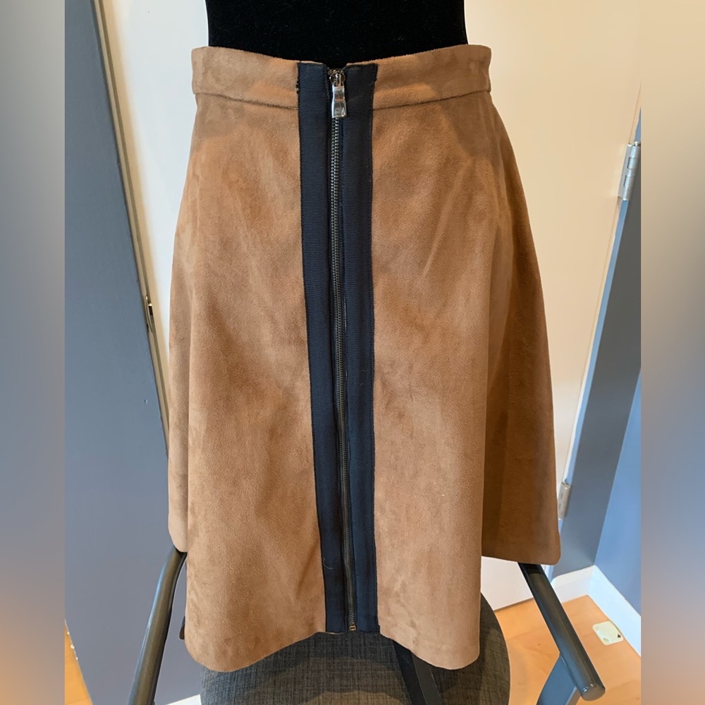 Faux Suede Skirt. Never worn. 30” waist / like a size 12.